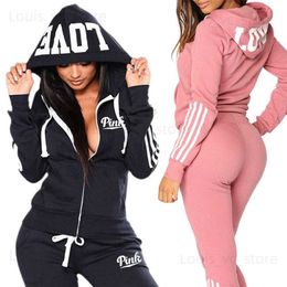 Women's Tracksuits 2023 Hot Sale 2 Pieces Sets Womens Outfits Zipper Jackets and Sweatpants High Quality Ladies Casual Sports Hoodies Jogging Suit T230921