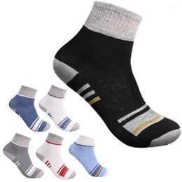 Men's Socks 1/5 Pairs High-quality Cotton Fibre Breathable Deodorant Business Men Tube For Autumn Winter Thickened Warm Sports Meias