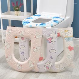 Toilet Seat Covers Waterproof Soft Cover Washable Sticker Foam EVA Cushion Bathroom Closestool Protector