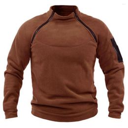 Men's Hoodies Men Autumn Casual Pullover Sweatshirt Stand Collar Long Sleeve Loose Fit Tops Streetwear