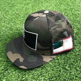 Ball Caps Trendy Brand Unisex Embroidered Camouflage Sun poof Baseball Hat Flat Brim Hip Hop