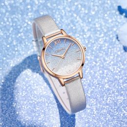 Wristwatches Colev Kie Watch For Women Stainless Steel Waterproof Quartz Watches Luxury Rhinestone Ocean Waves Dial Elegant Ladies