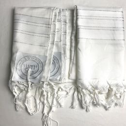 Scarves Judaica Israel Je Talit White Polyester Large Size Prayer Shawl Tallit With Bag 140x190cm 230921