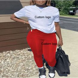 Custom Casual Tracksuits Women Letter Printed Personalised Short Sleeve Two Piece Set Women Sports Clothing Jogging Suits Plus Size S -5xl