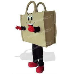 Halloween shopping Bag Mascot Costume Adult Size Cartoon Anime theme character Carnival Unisex Dress Christmas Fancy Performance Party Dress