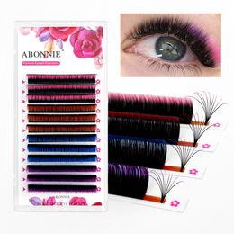 False Eyelashes Abonnie Mink Omber Coloured Easy Fanning Volume Lashes Soft Mink Fast Blooming Easy Fans Eyelashes Extensions For Beauty 230921