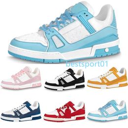 2023 Designer Sneaker Virgil Trainer Casual Shoes Calfskin Leather Abloh White Green Red Blue Letter Overlays Platform Low Sneakers Size 36-45 B33