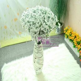 Flores decorativas 60 Pçs/lote Chegada Tecido Gypsophila Bebê Respiração Seda Artificial Para Decoração Decoração de Casamento