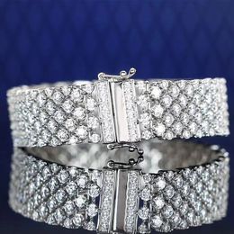 Charm Bracelets 2023 European and American bracelet Bright Star River inlaid with high carbon diamond full advanced chain 230922