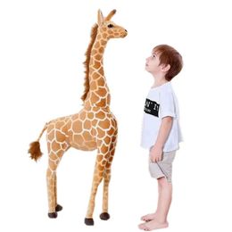 Plush Dolls Big Size Plush Giraffe Soft Stuffed Lifelike Animals Giraffes Soft Doll Home Decor Kids Birthday Gift 230922