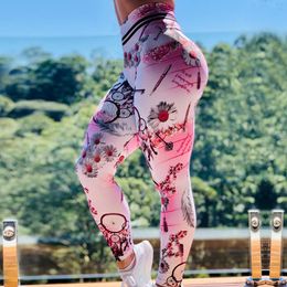 Print Leggings Women Soft Workout Tights Fitness Jeggings Outfits Yoga Pants High Waisted Gym Wear Elastic Spandex Leggins