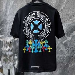 Men's Luxury Classics t Shirts Ch Hearts Brand T-shirts Designers Men Women Tops Tees Fashion Horseshoe Sanskrit Cross Print Tshirts Short Sleeve T-shirt QV5R