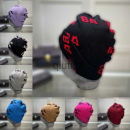 BeanieSkull Caps Youth Hip Hop Knit Hat Autumn and Winter Fashion Popular Scroll Over Letters Embroidery Crochet Woolen Hat Outdoor Warm Street Style Stacked Hat x09