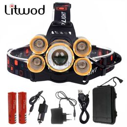 Head lamps LED Headlamp Waterproof Light Camping/Fishing Head Light Powerful Adjustable Head Lamp Use 18650 Battery HKD230922