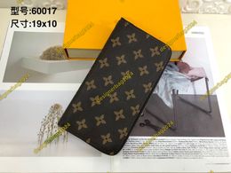 Lüks çanta torbası tasarımcı cüzdan m60017 deri cüzdan kadın fermuarlı uzun kart tutucular madeni para çantaları kadın gösterir egzotik debriyaj cüzdanları deri mektup çanta çantaları