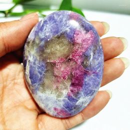 Decorative Figurines Natural Stone Plum BlossomTourmaline And Unicornite Palm Sorcery Meditation Energy As For Spiritual Home Feng Shui