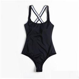 Womens Swimwear Code 101 New High-Quality Ladies Fashion Y Triangle One-Piece Er Belly Swimsuit Drop Delivery Apparel Clothing Dhku8