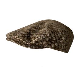 Berets Wool Flat Cap Men's Golf Cabbie Hat Gatsby Ivy Cap Irish Hunting Hat sboy Driver Cabbies Beret BLM441 230922