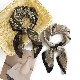 Luxury Brand Women Silk Scarfs Print Square Scarves Spring Summer Shawls For Ladies