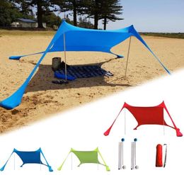 Палатки и приюты, пляжная палатка на 3 человека, набор солнцезащитных козырьков, портативный навес для уличного затенения с мешками с песком, лайкра, ткань для кемпинга8333804