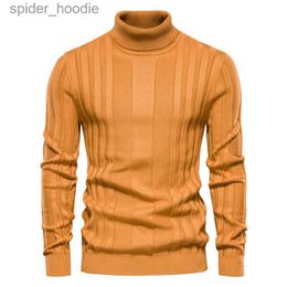 Men's Sweaters Men Turtlenecks Sweaters Knitwear Pullovers Solid Color Long Sleeved Striped Sweater Male Casual Daily Multicolor Sweaters S-XXL L230922