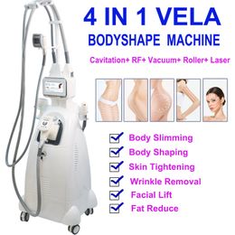 Vertical 4 IN 1 Vela Roller Cavitation Machine Bodyshaping Weight Loss Cellulite Reduction RF Vacuum Beauty Equipment Wrinkle Removal