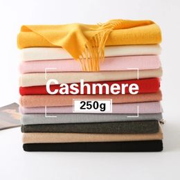 Scarves Winter Cashmere Women Scarf Female Luxury Brand Scarves Lady Tassel Bandana Women Solid Shawl Wraps Foulard Tippet Pashmina 230921