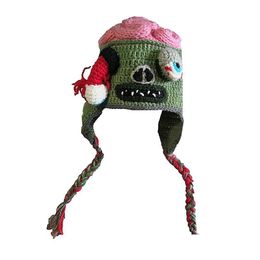 Beanie/Skull Caps Beanieskl Zombie Eyes Knitted Beanies Party Halloween Costume Accessory Gift Hat S For Children 4850Cm L Adt 5361Cm Dhbka