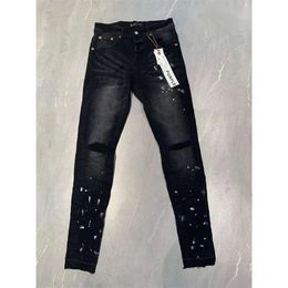 Lila märke jeans designer jeans mens denim byxor mode byxor rak design retro streetwear casual sweatpants lila jeans