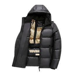 Mens Down Parkas Winter Jacket Coat Windbreaker Thick Thermal Men Hooded Long Parka 230922