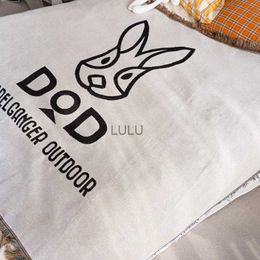 Blankets Premium Quality DOD Black Rabbit Blanket - Your Ideal Companion for Outdoors Throw Blankets Sofa Bedspread on the Bed Throws HKD230922