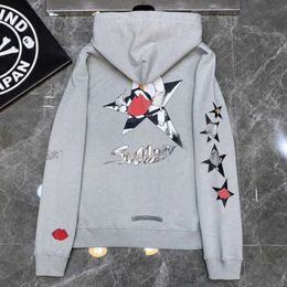 Men's Fashion Luxury Jackets Hoodies Brand Hearts Ch Sweatshirts Designers Zipper Hooded Sweater Men Women Pullover Sanskrit Horseshoe Hoodie Tops Coat Jacket TOH8