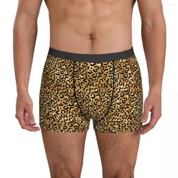 Underpants Leopard Print Underwear Trendy Black Gold 3D Pouch Trunk Printing Shorts Briefs Comfortable Man Plus Size