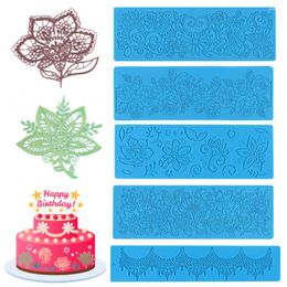 Baking Moulds Lace Cushion Food Grade Cake Silicone Mould Chocolate Turnovers Tools Diy Border Decoration Accessories