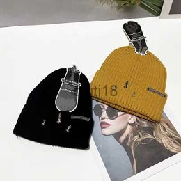 Beanie/Skull Caps Women's Hat Cross Iron Mark Knitted Woollen Cap Closed Toe Beanie Hat Men's Autumn Lunar November Hats Tide x0922