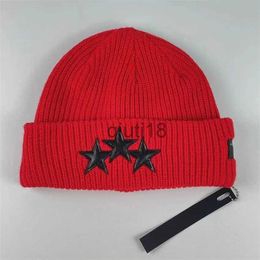 Beanie/Skull Caps 2023 NEW Beanie Skull Caps brand ladies couple autumn and winter new warm ear protection knitted hat x0922