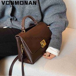 Cross Body Vintage Tote Bag 2021 Winter New Quality PU Leather Women's Designer Handbag Purses Luxury Designer Mini Shoulder Messenger Bagstylishhandbagsstore