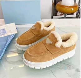 Women Nylon Booties Autumn winter High cylinder wool Warm Suede bootie Snow boots fashion Casual leather Padded Nappa Sneake
