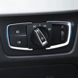 Car styling Headlight Switch Buttons Decorative Frame Cover Trim Sticker For BMW 1 2 3 4 Series X5 X6 3GT F30 F31 F32 F34 F15 F16 230P