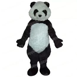 Performance Long Fur Panda Mascot Costumes Cartoon Character Outfit Suit Carnival Adults Size Halloween Christmas Party Carnival Dress suits