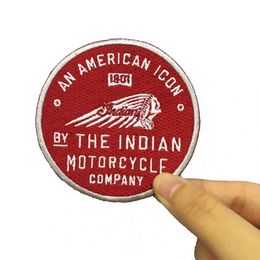 Old Indian Motorcycle American Icon 1901 Genuine Leather Patch Embroidered Patches 206t