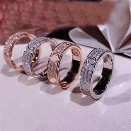 Stainless steel Wedding Brand Designer lovers Ring for women Men Luxury Engagement Rings men jewelry Gifts Fashion Ring298k