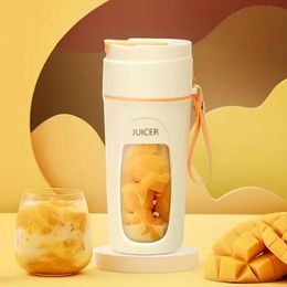 1pc Electric Juicer Cup Summer High Capacity Powerful Motor Wireless Portable Pluggable Straw Juice Juice Juice Barrel Outdoor Sports Cool Charging Portable Juice