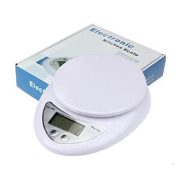 Weighing Scales Wholesale 60Pcs 5Kg Home Household Portable Lcd Sn Electronic Digital Kitchen Food Diet Postal Weight Scale Nce 5000G Dh4Z0