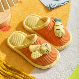 Slipper Kids Shoes House Slippers Cartoon Carrot Cotton Winter Indoor High Quality Girls Boys Home