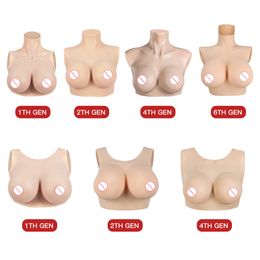 Breast Form KOOMIHO CDE Cup Fake Silicone Forms Breathable Huge Boob Transgender Drag Queen Shemale Crossdresser Big Chest 230921