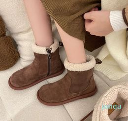 Fashion lady snow Boots Designer Brown Womens Warm Booties Non Slip designer Outdoor Shoes size