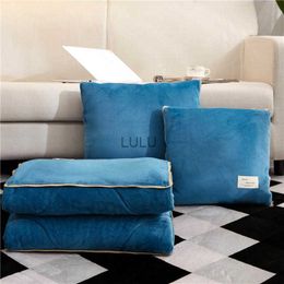 Blankets Car Sofa Lumbar Throw Air Conditioning Blanket Foldable Patchwork Quilt s Bedding 2 In 1 Velvet Cushion HKD230922