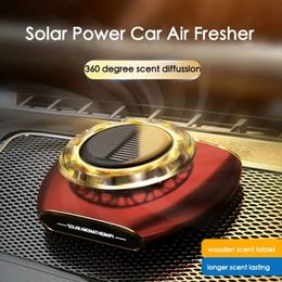 Solar Rotation Car Air Freshener Car Decoration Diffuser Car Aromatherapy Car Essential Oil Diffuser For Car/Home Air Refresh Parking Number Display