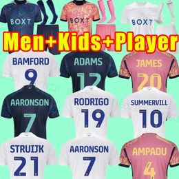 23 24 BAMFORD away Soccer Jerseys RAPHINHA HARRISON yellow Shirt 2023 2024 JAMES MESLIER player fans version Uniforms Men football shirt third 3XL 4xl Full Kits Kids